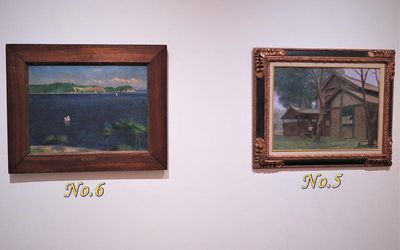 南薫造No.6《瀬戸内海》、No.5《美校一隅》